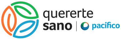 Logo del programa Quererte Sano de Pacífico Seguros para salud y bienestar.