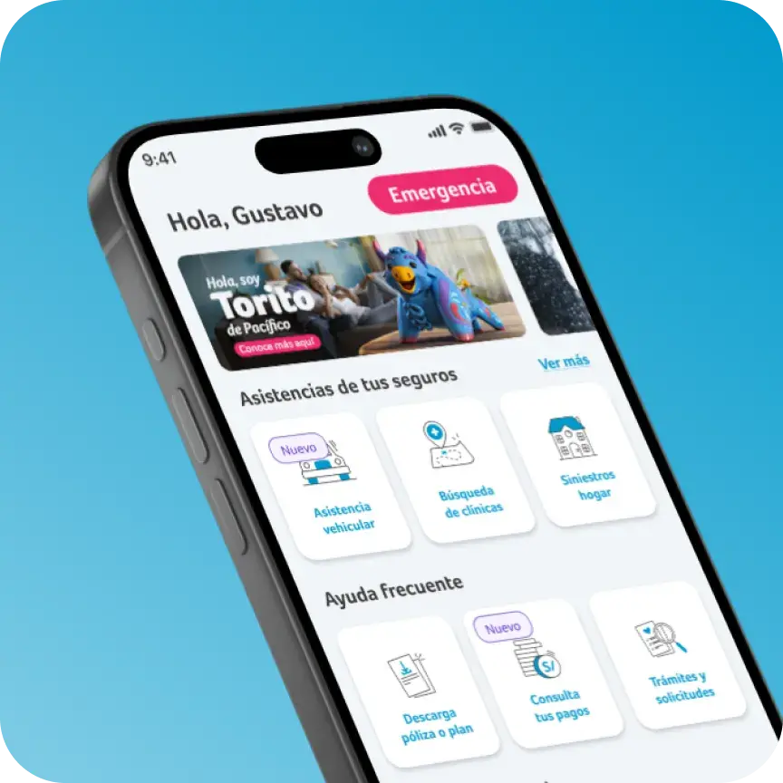 Imagen de la app Mi Espacio Pacífico donde se muestran los beneficios y descuentos para asegurados